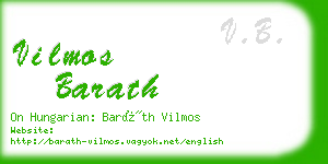 vilmos barath business card